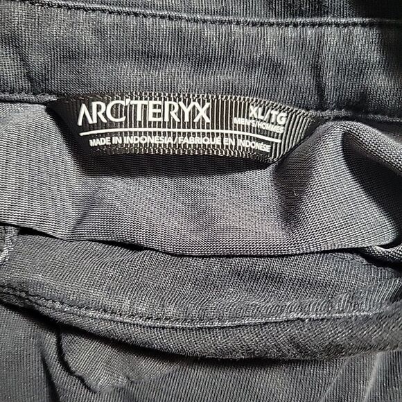 Arcteryx Eris Polo Shirt Mens XL Black Snap Buttons Short Sleeve - Picture 12 of 13